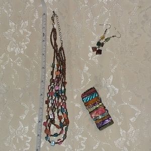 Bright Multi-color Statement Costume Jewelry Set